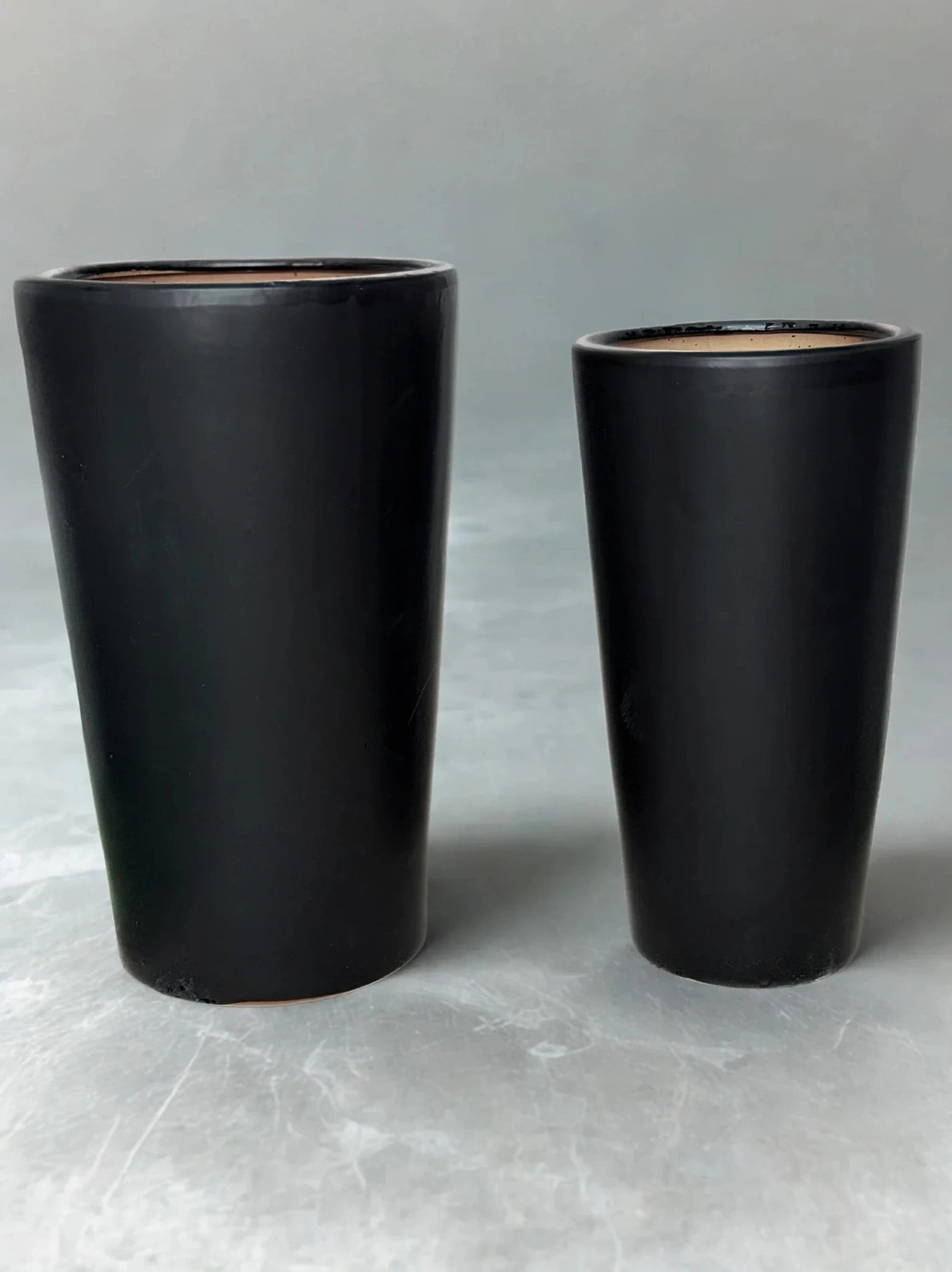 Black Ceramic Long Pot – Matte Finish | Elegant Planter