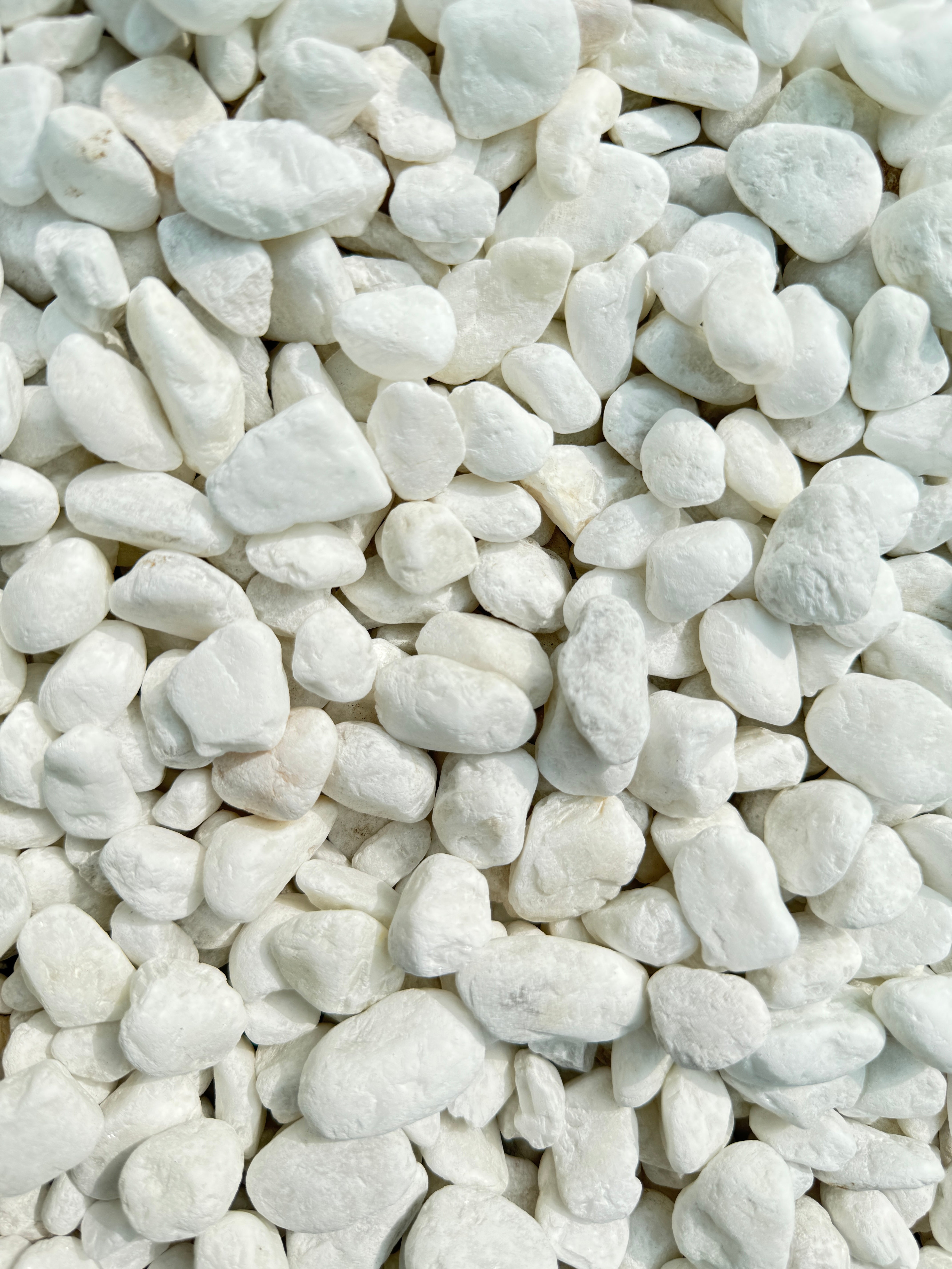 Snow White Pebbles – Premium Decorative Stones for Gardens & Landscaping