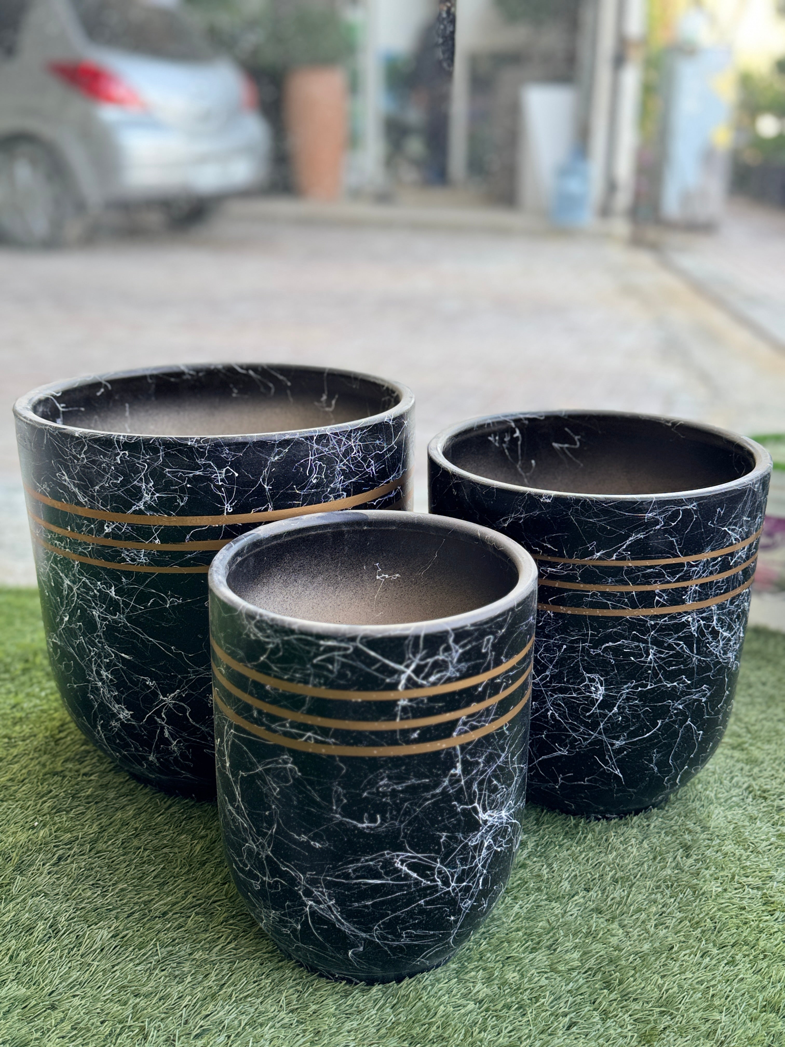 Stylish Ceramic Pots Set | Elegant Planters for Home & Garden – Mughel Gardens