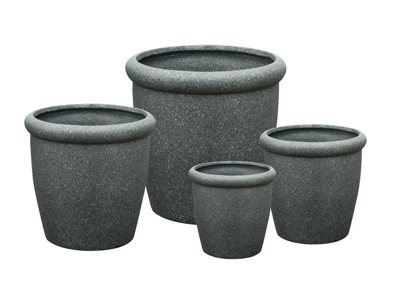 Round Marble Pots, high-end luxury planters for sophisticated modern home and office decor in Dubai.